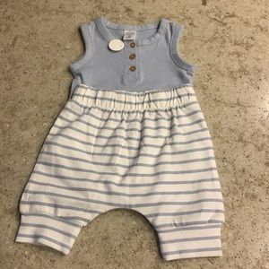 NWT Nordstrom Baby Organic Cotton Henley Bodysuit & Pants Set 12 months